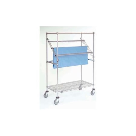 Global Equipment Nexel    Chrome High Profile Sterile Wrap Rack, 2 Casters with Brakes, 48"L x 24"W x 68"H SWR2448CB